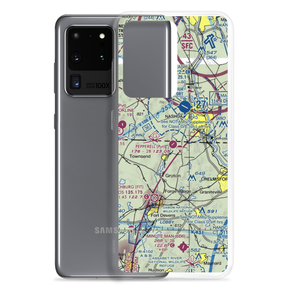 Pepperell Airport (26MA) VFR Sectional Samsung Case Samsung Galaxy S20 Ultra model shown
