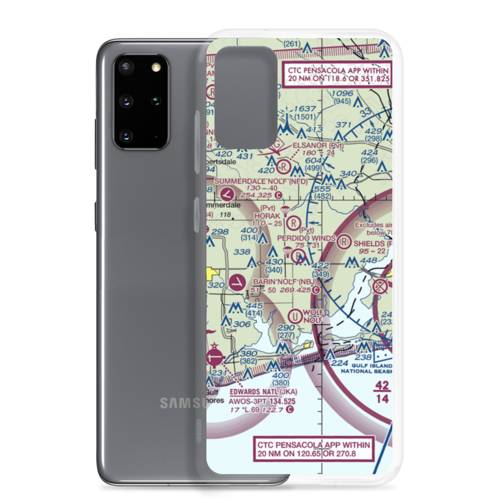 Perdido Winds Airpark (AL08) VFR Sectional Samsung Case Samsung Galaxy S20 Plus model shown