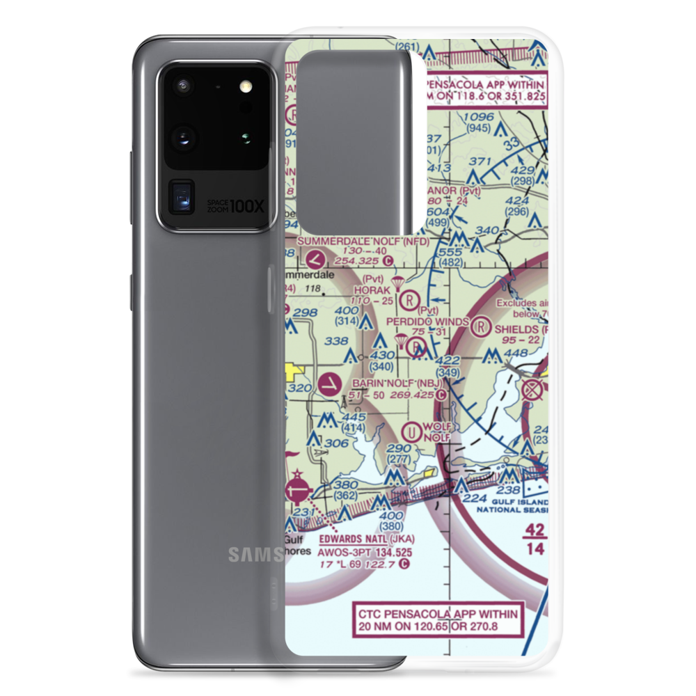 Perdido Winds Airpark (AL08) VFR Sectional Samsung Case Samsung Galaxy S20 Ultra model shown