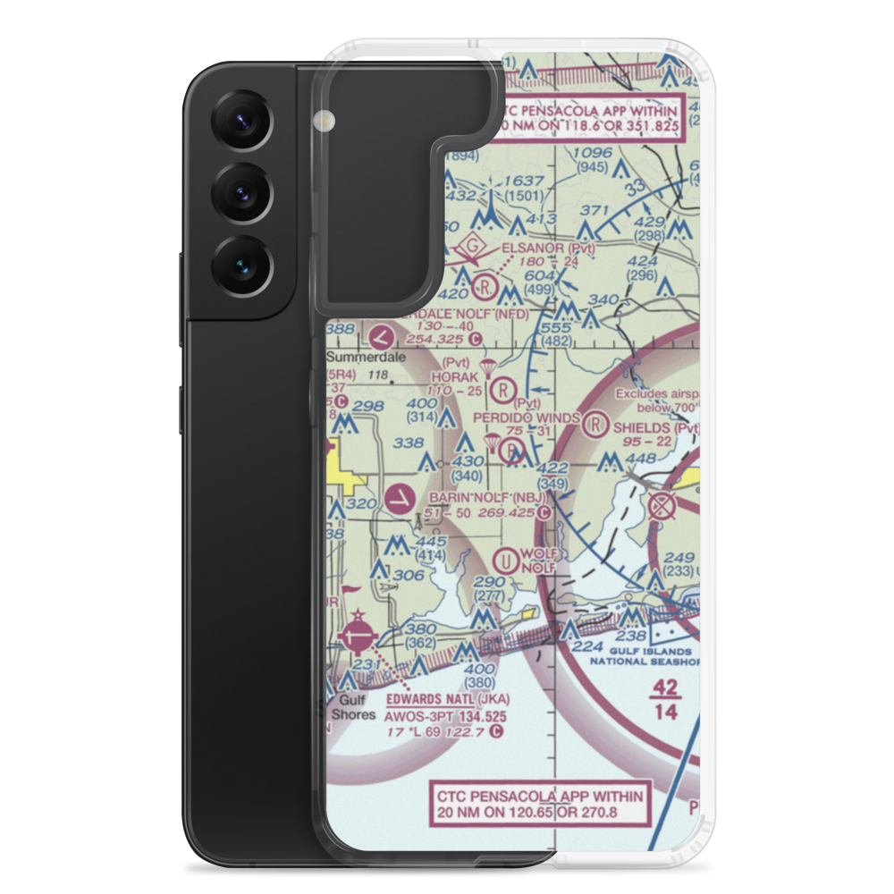 Perdido Winds Airpark (AL08) VFR Sectional Samsung Case Samsung Galaxy S22 Plus model shown