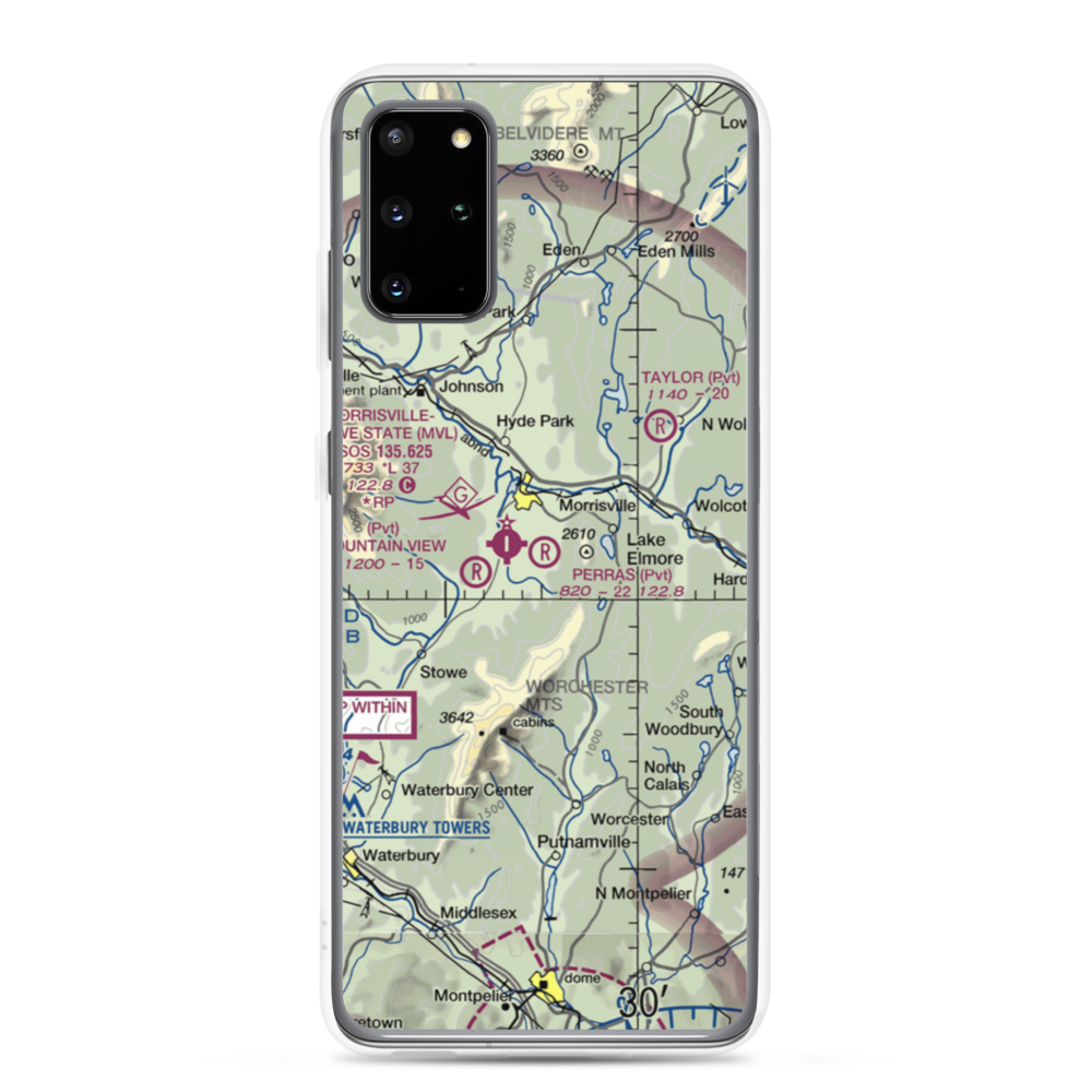 Perras Field (VT44) VFR Sectional Samsung Case Samsung Galaxy S20 Plus model shown