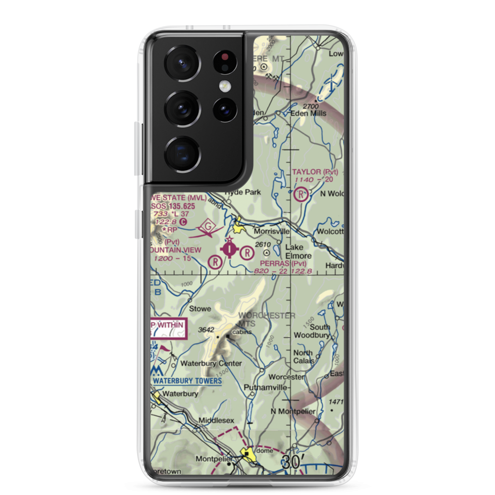 Perras Field (VT44) VFR Sectional Samsung Case Samsung Galaxy S21 Ultra model shown