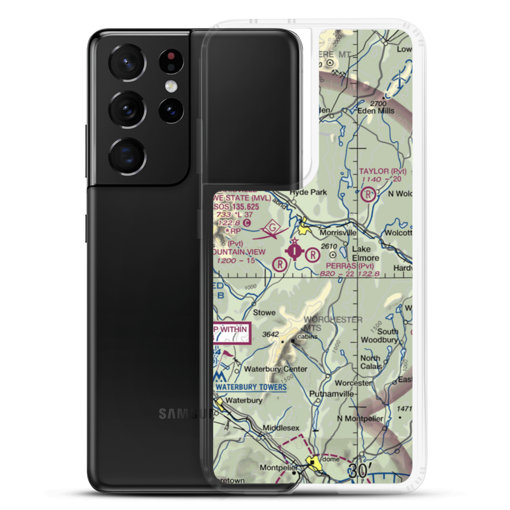 Perras Field (VT44) VFR Sectional Samsung Case Samsung Galaxy S21 Ultra model shown