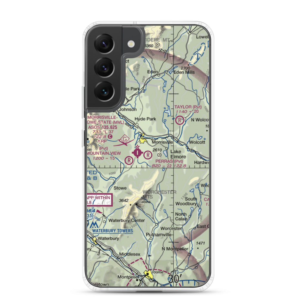 Perras Field (VT44) VFR Sectional Samsung Case Samsung Galaxy S22 Plus model shown