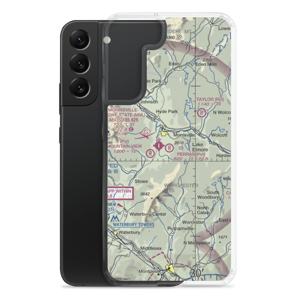 Perras Field (VT44) VFR Sectional Samsung Case Samsung Galaxy S22 Plus model shown