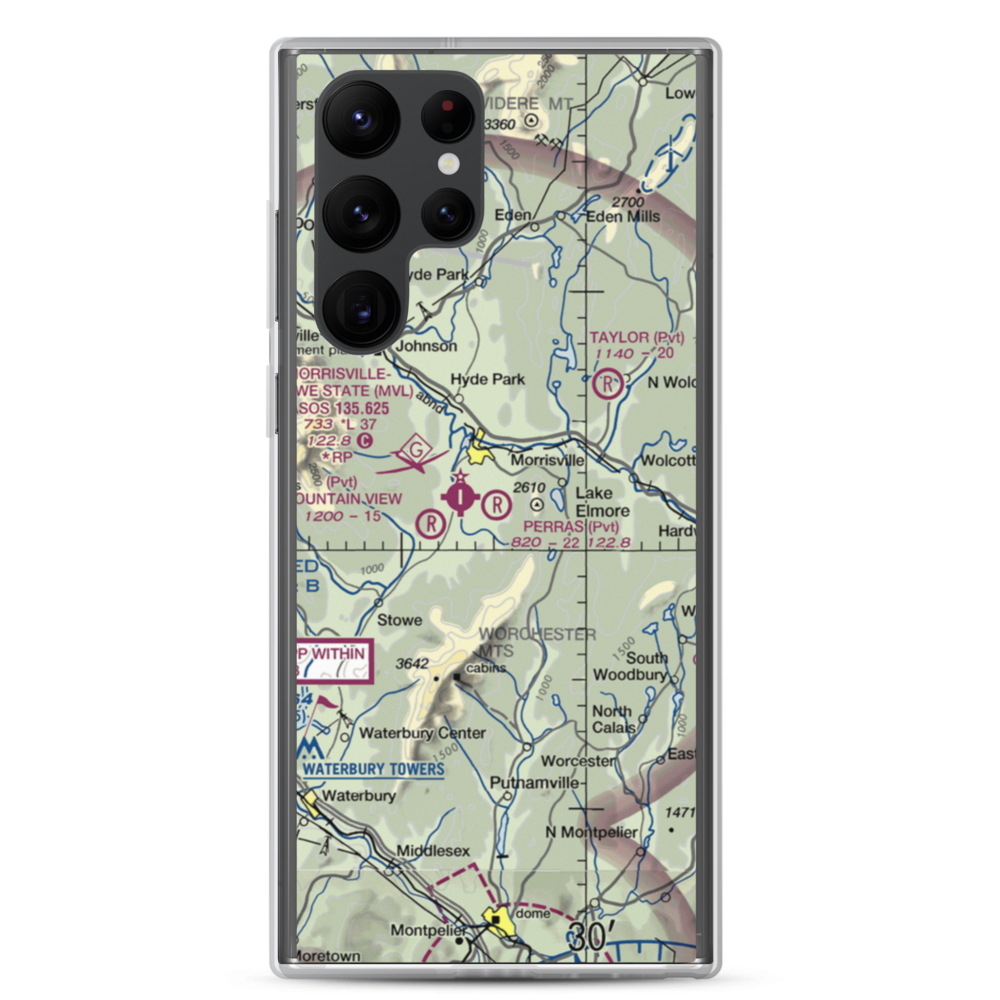 Perras Field (VT44) VFR Sectional Samsung Case Samsung Galaxy S22 Ultra model shown