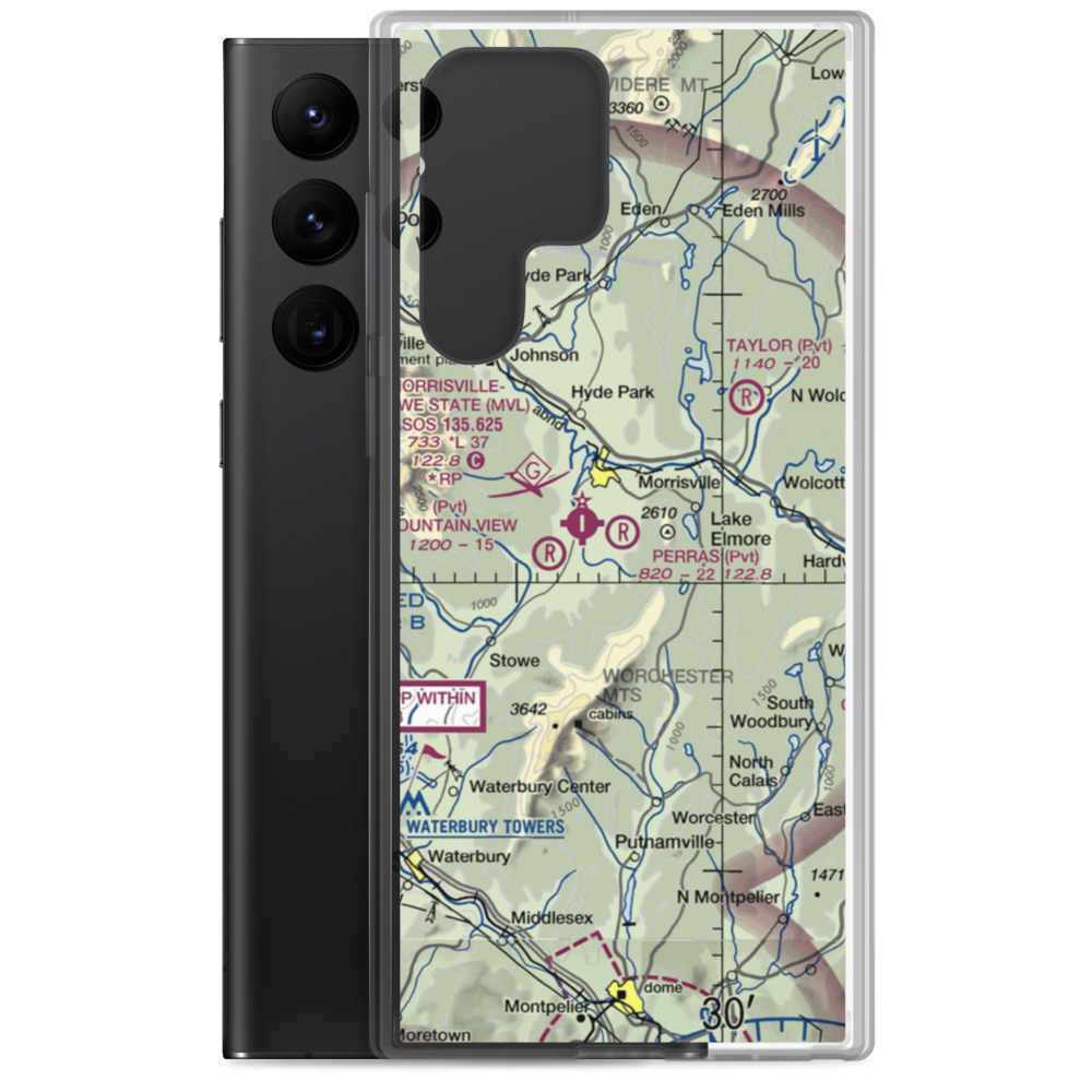 Perras Field (VT44) VFR Sectional Samsung Case Samsung Galaxy S22 Ultra model shown
