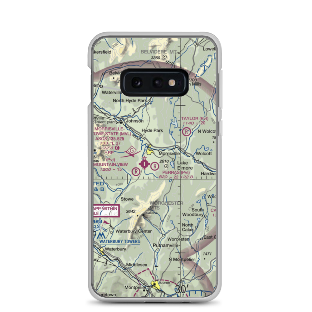 Perras Field (VT44) VFR Sectional Samsung Case Samsung Galaxy S10e model shown
