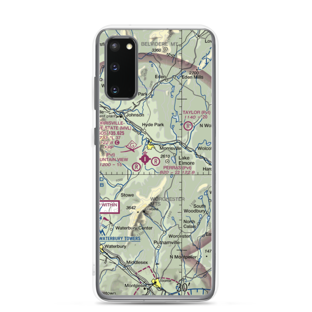 Perras Field (VT44) VFR Sectional Samsung Case Samsung Galaxy S20 model shown