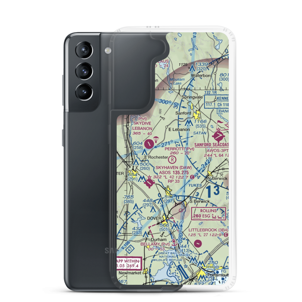 Perrotti Skyranch Airfield (09ME) VFR Sectional Samsung Case Samsung Galaxy S21 model shown