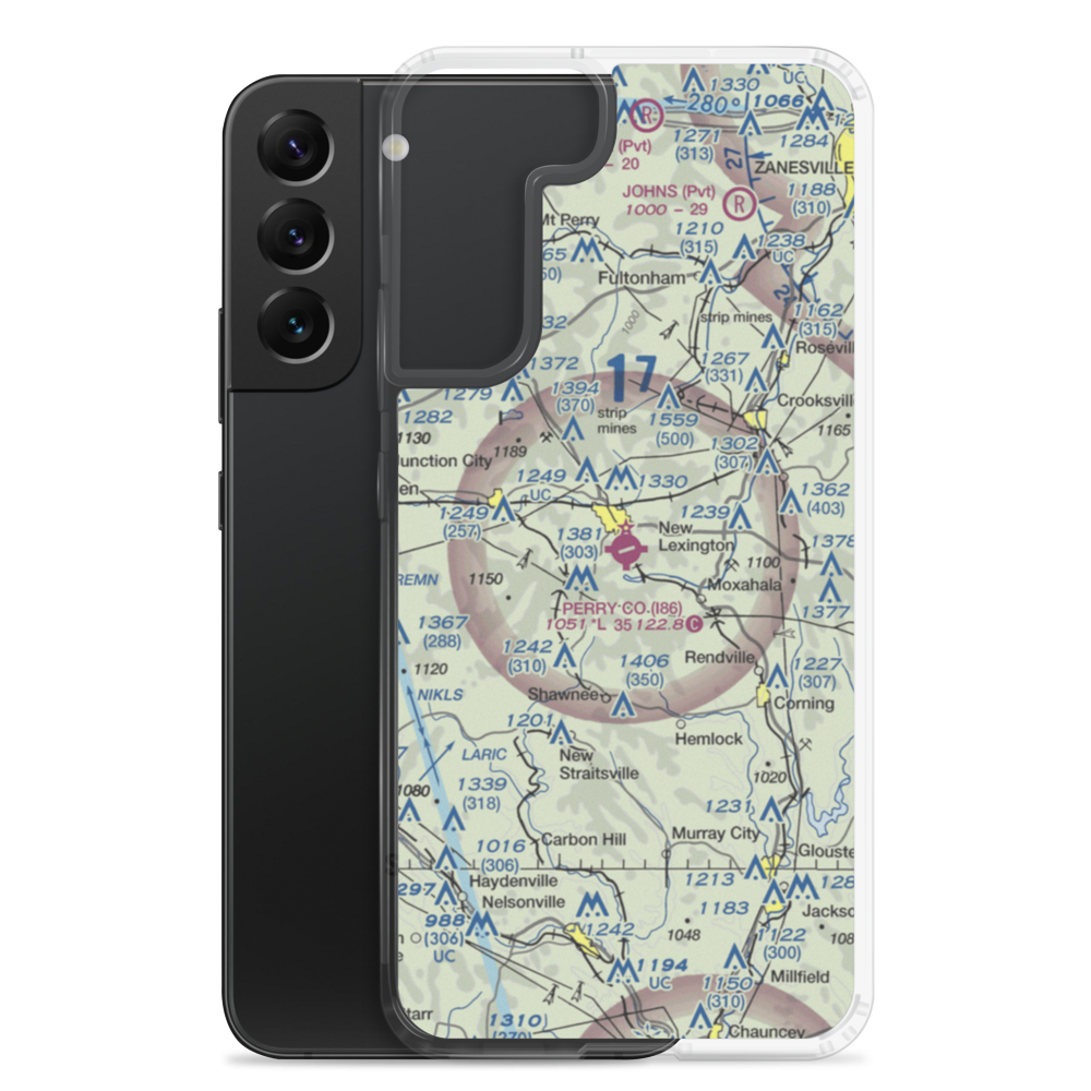 Perry County Airport (I86) VFR Sectional Samsung Case Samsung Galaxy S22 Plus model shown