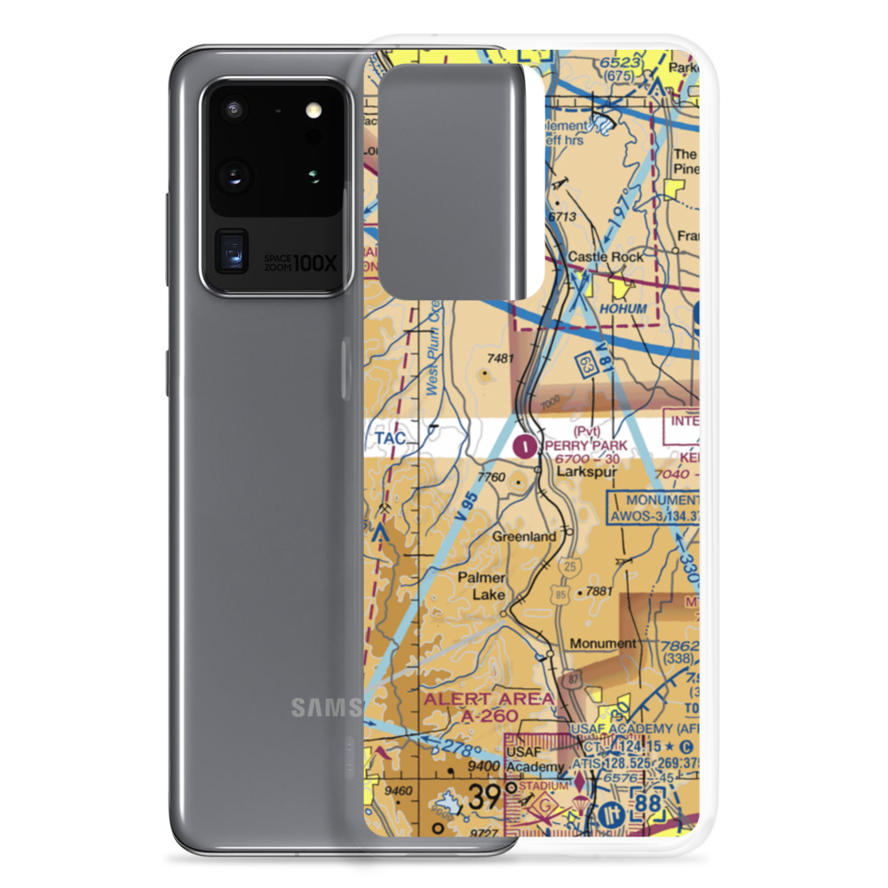 Perry Park Airport (CO93) VFR Sectional Samsung Case Samsung Galaxy S20 Ultra model shown