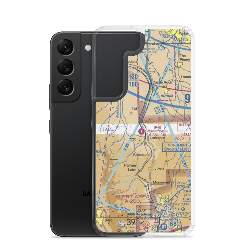 Perry Park Airport (CO93) VFR Sectional Samsung Case Samsung Galaxy S22 model shown