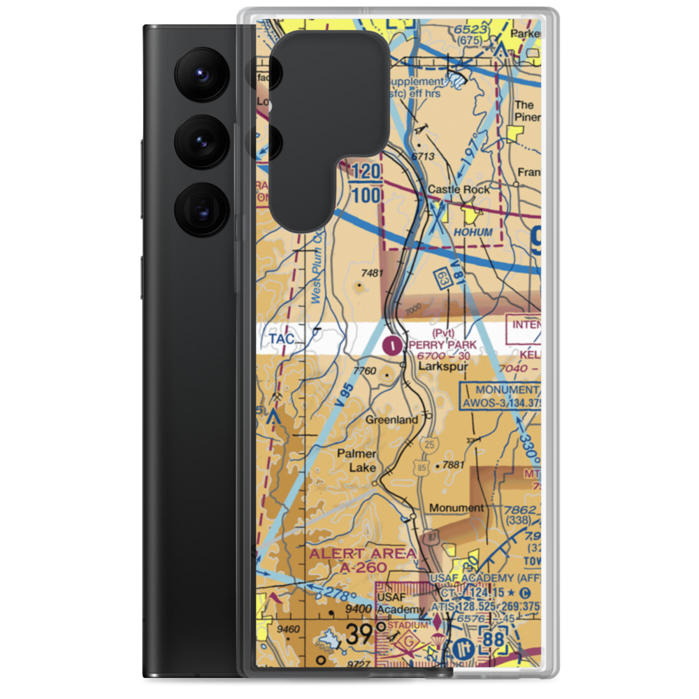 Perry Park Airport (CO93) VFR Sectional Samsung Case Samsung Galaxy S22 Ultra model shown