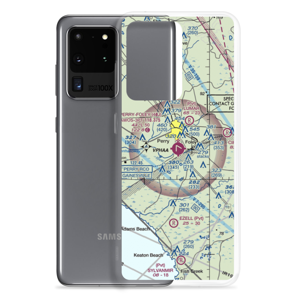 Perry-Foley Airport (40J) VFR Sectional Samsung Case Samsung Galaxy S20 Ultra model shown