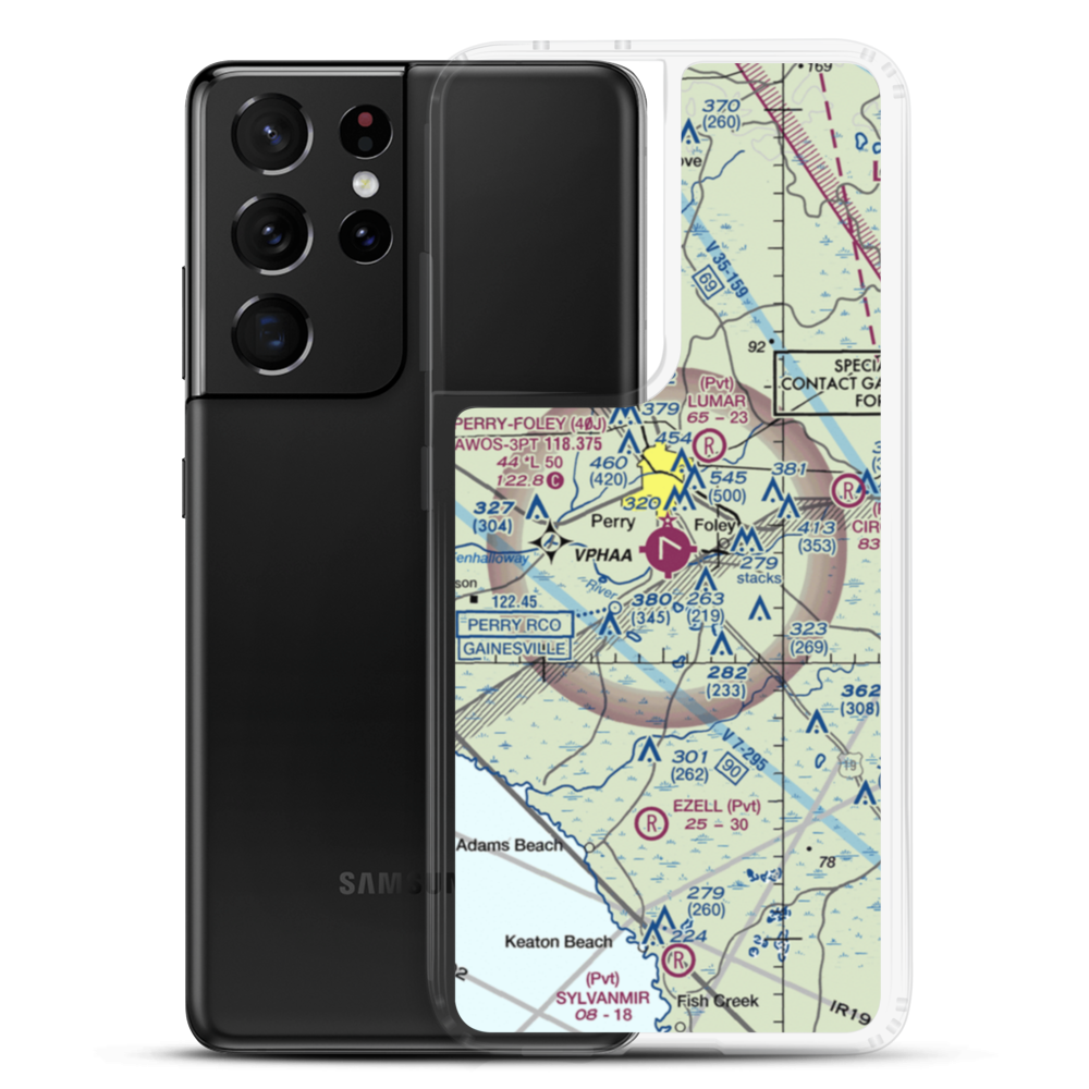 Perry-Foley Airport (40J) VFR Sectional Samsung Case Samsung Galaxy S21 Ultra model shown