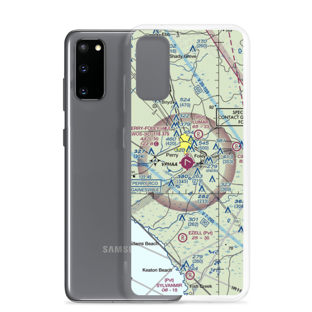 Perry-Foley Airport (40J) VFR Sectional Samsung Case Samsung Galaxy S20 model shown