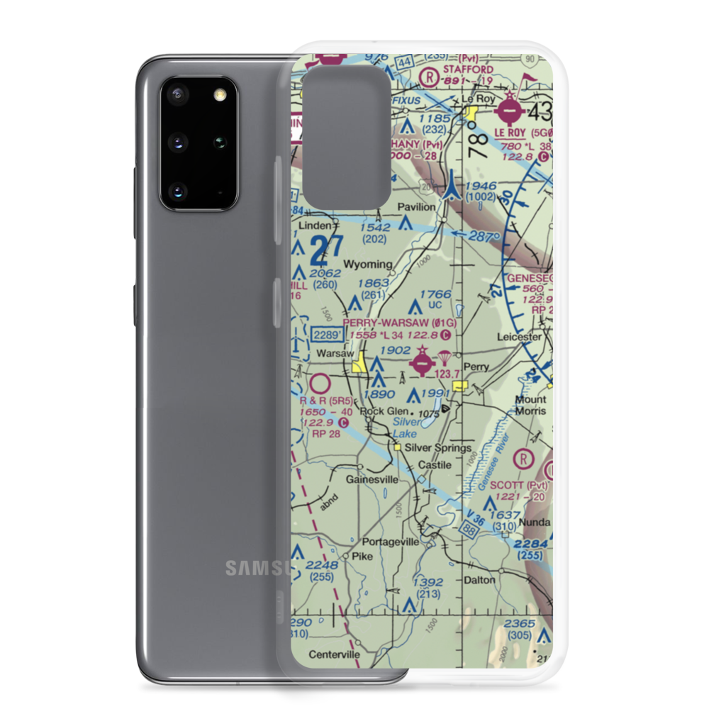 Perry-Warsaw Airport (01G) VFR Sectional Samsung Case Samsung Galaxy S20 Plus model shown