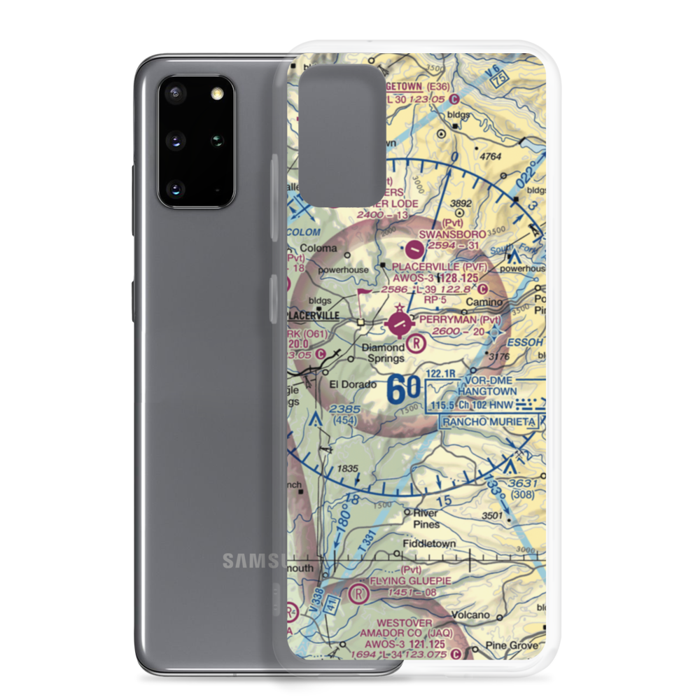 Perryman Airport (7CL9) VFR Sectional Samsung Case Samsung Galaxy S20 Plus model shown