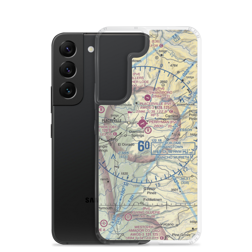 Perryman Airport (7CL9) VFR Sectional Samsung Case Samsung Galaxy S22 model shown