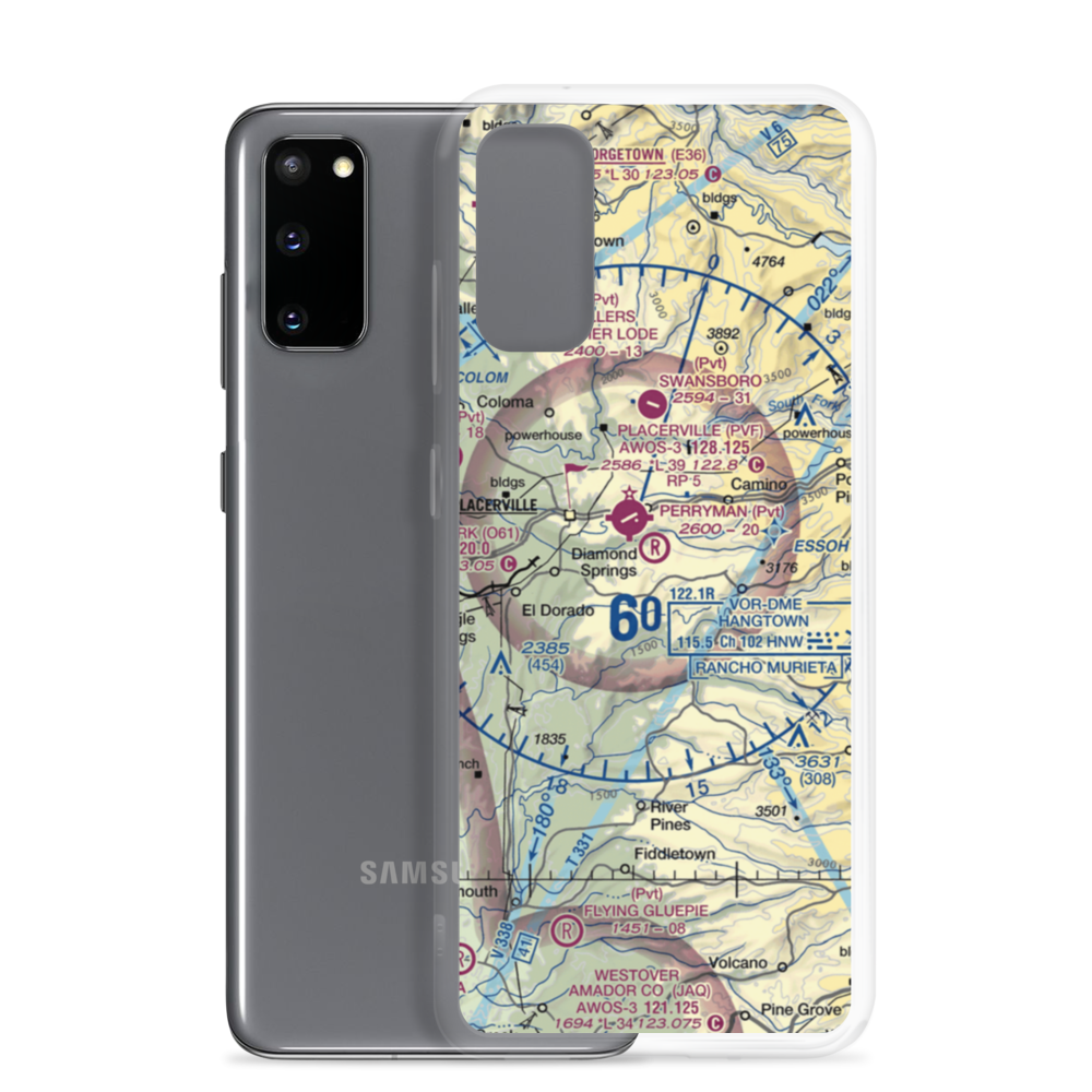 Perryman Airport (7CL9) VFR Sectional Samsung Case Samsung Galaxy S20 model shown
