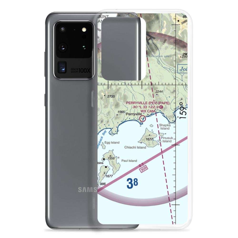 Perryville Airport (PEV) VFR Sectional Samsung Case Samsung Galaxy S20 Ultra model shown