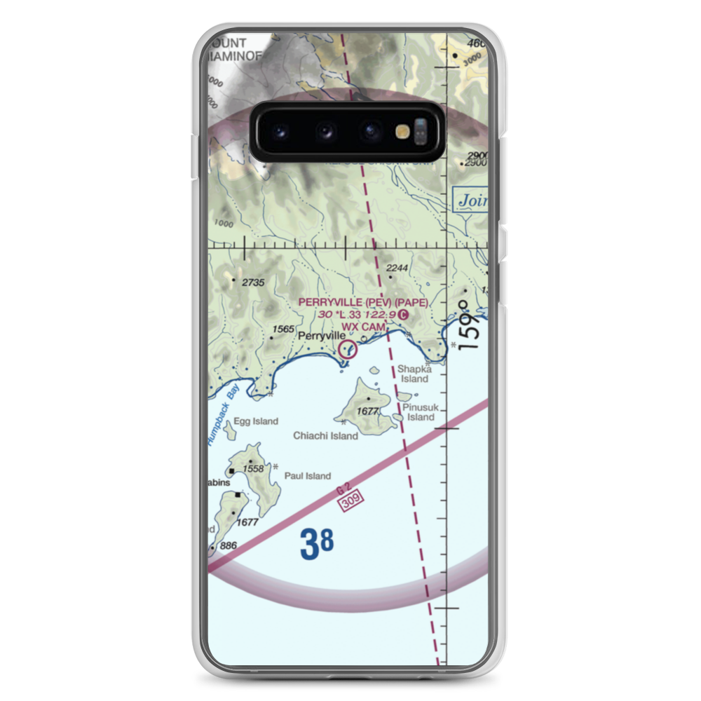 Perryville Airport (PEV) VFR Sectional Samsung Case Samsung Galaxy S10+ model shown