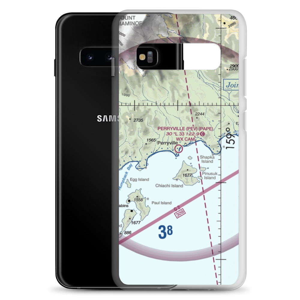 Perryville Airport (PEV) VFR Sectional Samsung Case Samsung Galaxy S10+ model shown