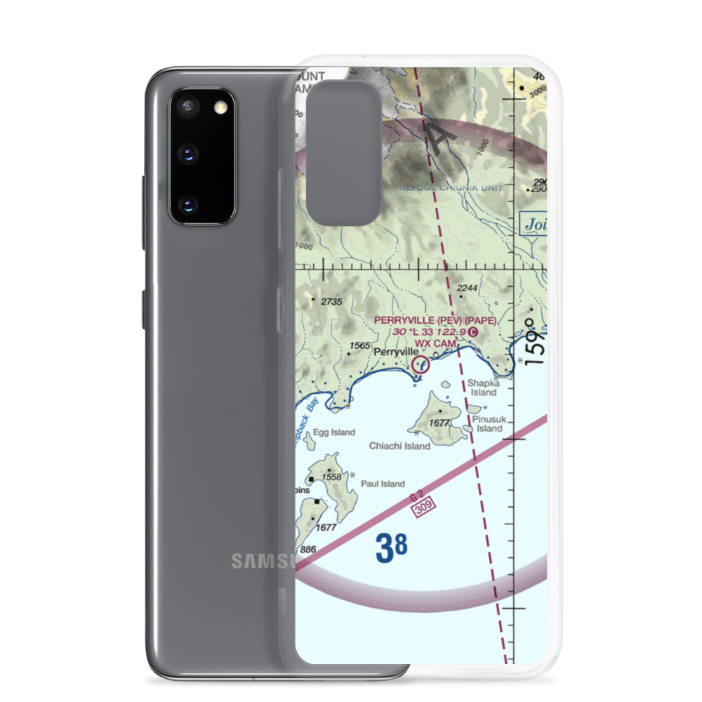 Perryville Airport (PEV) VFR Sectional Samsung Case Samsung Galaxy S20 model shown