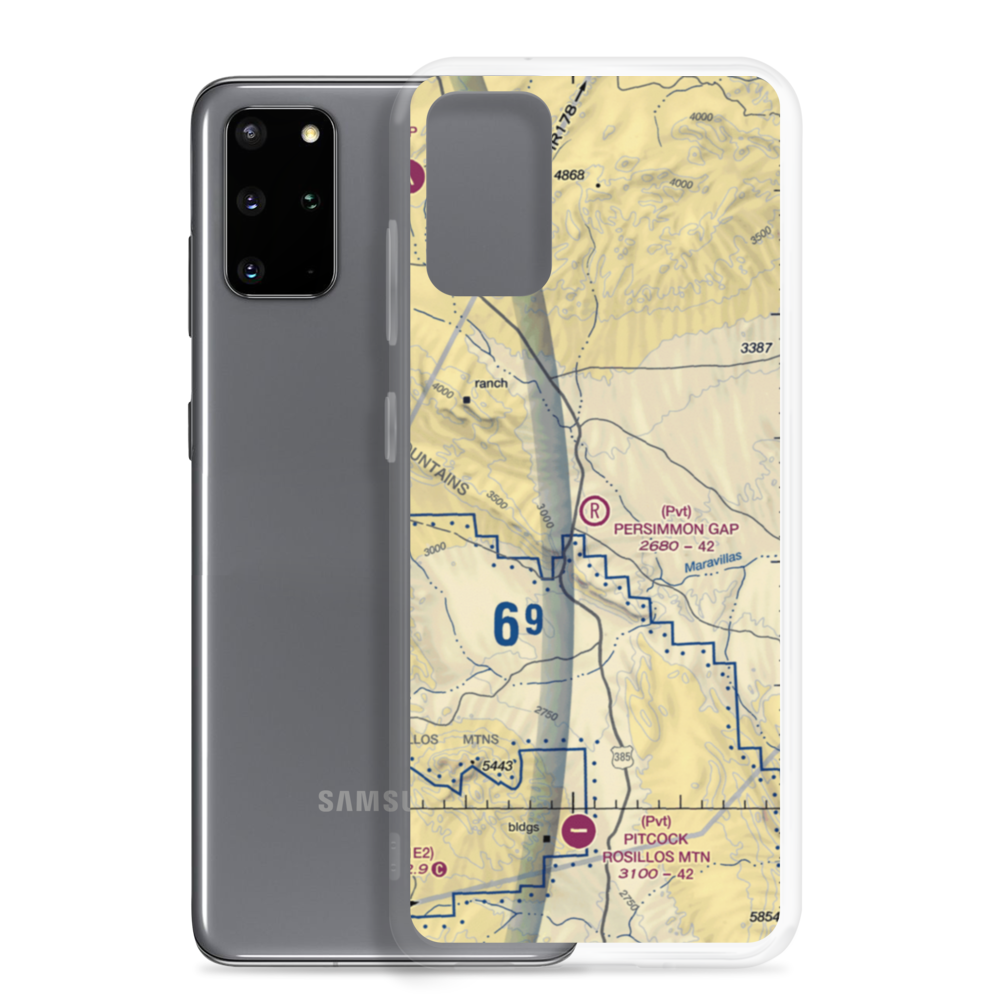 Persimmon Gap Ranch Airport (TA64) VFR Sectional Samsung Case Samsung Galaxy S20 Plus model shown