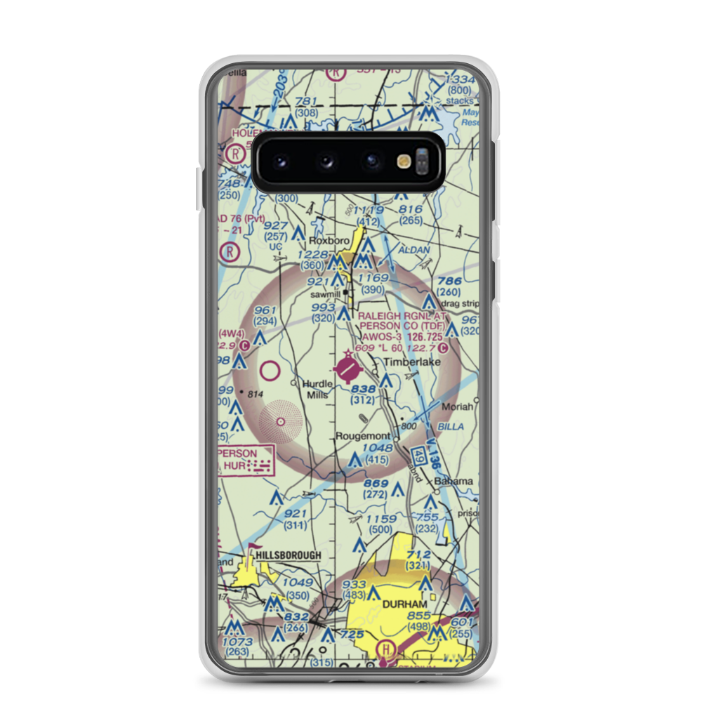 Person County Airport (TDF) VFR Sectional Samsung Case Samsung Galaxy S10 model shown