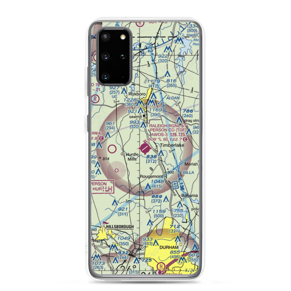 Person County Airport (TDF) VFR Sectional Samsung Case Samsung Galaxy S20 Plus model shown