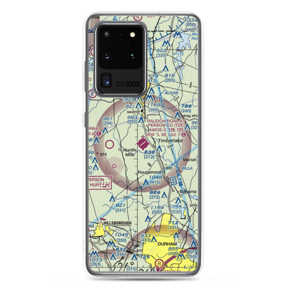 Person County Airport (TDF) VFR Sectional Samsung Case Samsung Galaxy S20 Ultra model shown