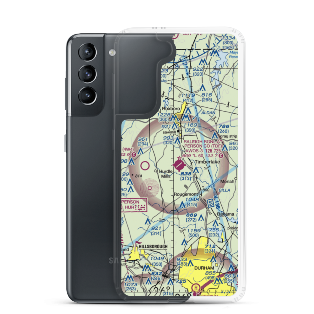 Person County Airport (TDF) VFR Sectional Samsung Case Samsung Galaxy S21 model shown