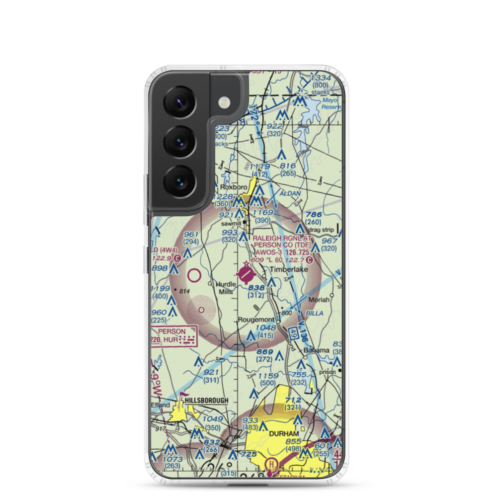Person County Airport (TDF) VFR Sectional Samsung Case Samsung Galaxy S22 model shown