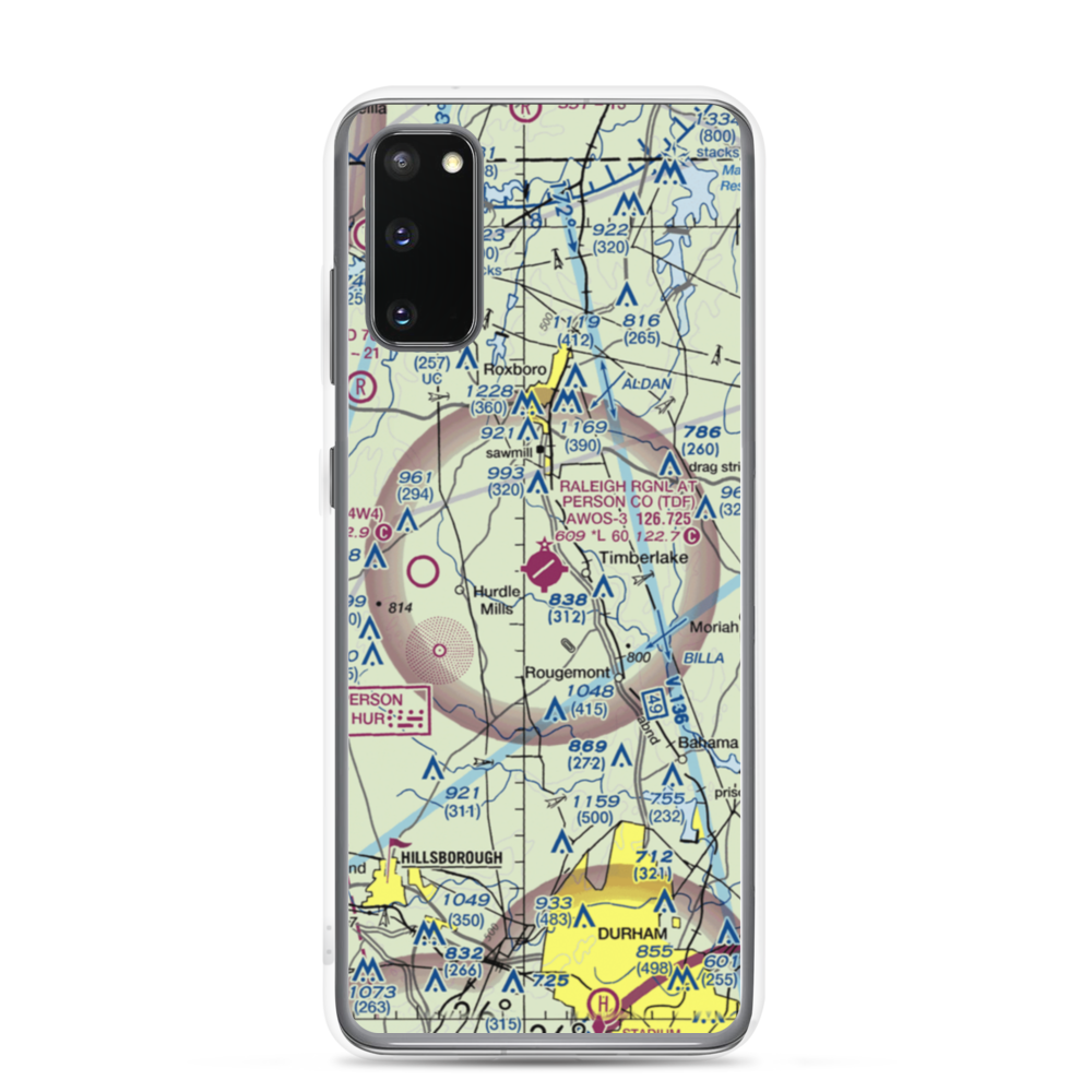 Person County Airport (TDF) VFR Sectional Samsung Case Samsung Galaxy S20 model shown