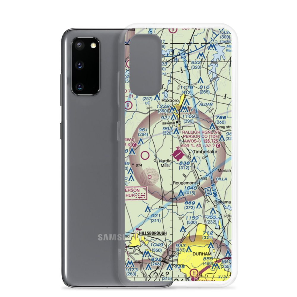 Person County Airport (TDF) VFR Sectional Samsung Case Samsung Galaxy S20 model shown