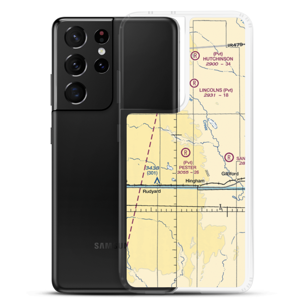 Pester Airport (45MT) VFR Sectional Samsung Case Samsung Galaxy S21 Ultra model shown