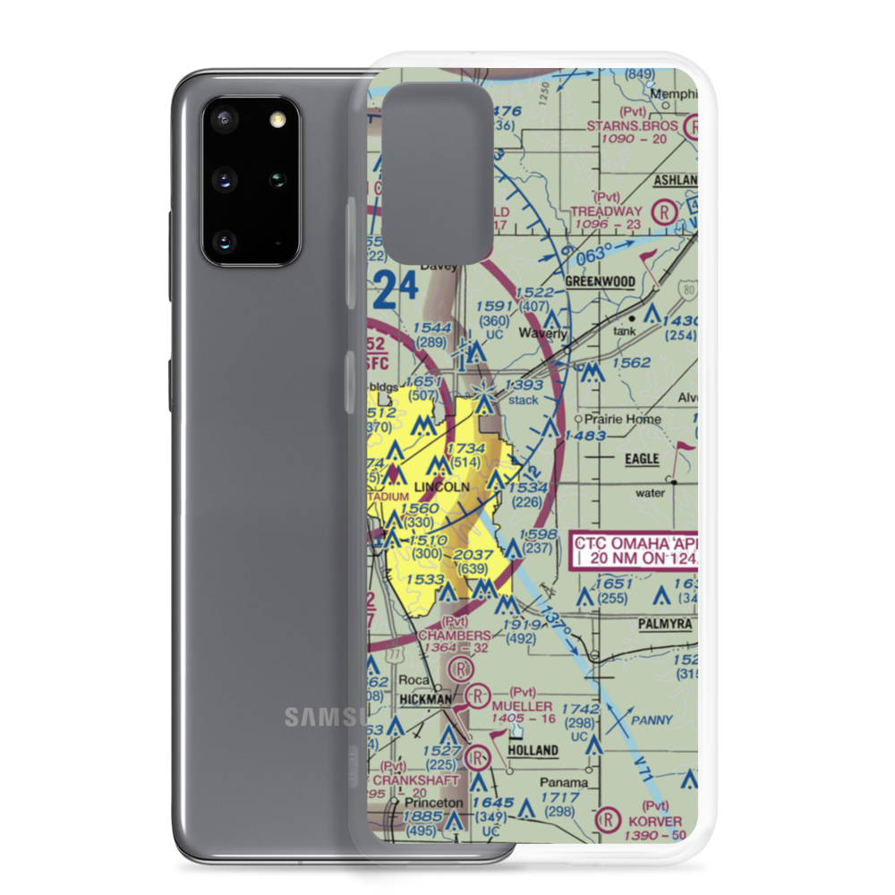 Pester Airport (NE59) VFR Sectional Samsung Case Samsung Galaxy S20 Plus model shown