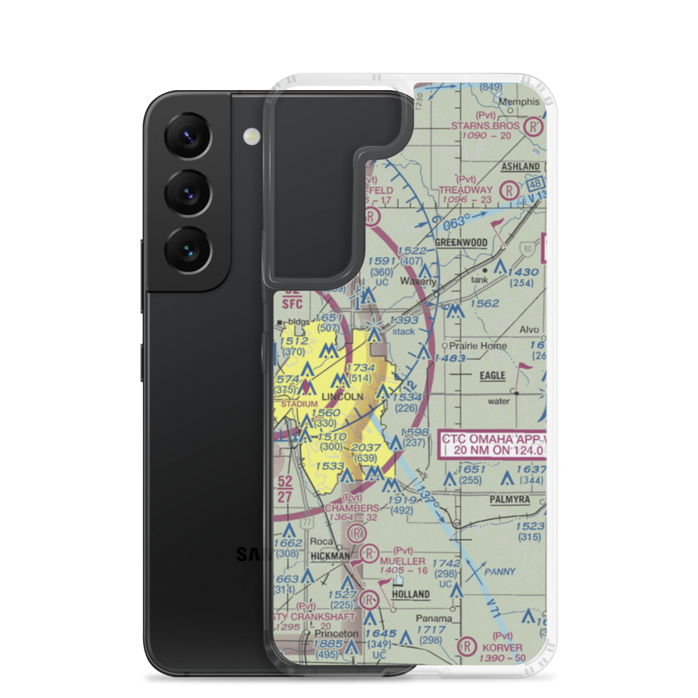 Pester Airport (NE59) VFR Sectional Samsung Case Samsung Galaxy S22 model shown