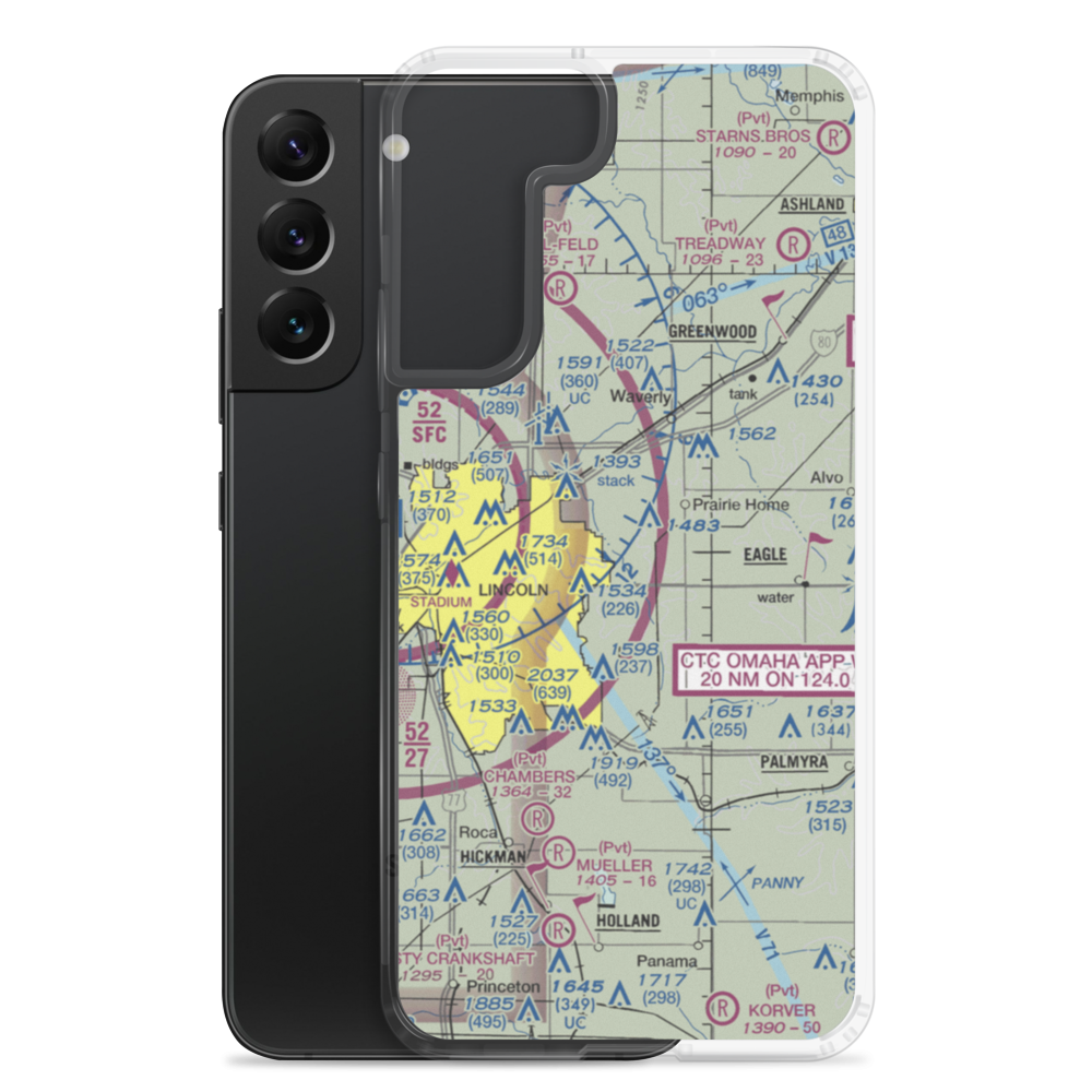 Pester Airport (NE59) VFR Sectional Samsung Case Samsung Galaxy S22 Plus model shown
