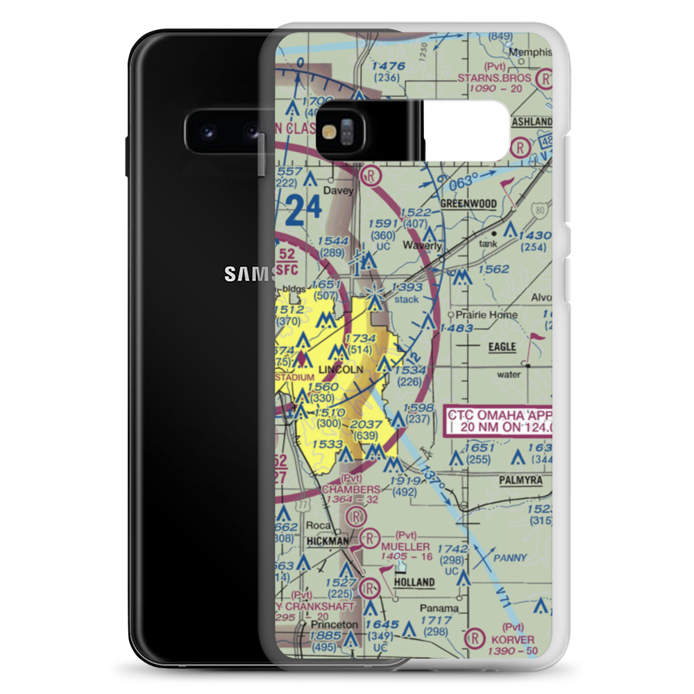 Pester Airport (NE59) VFR Sectional Samsung Case Samsung Galaxy S10+ model shown