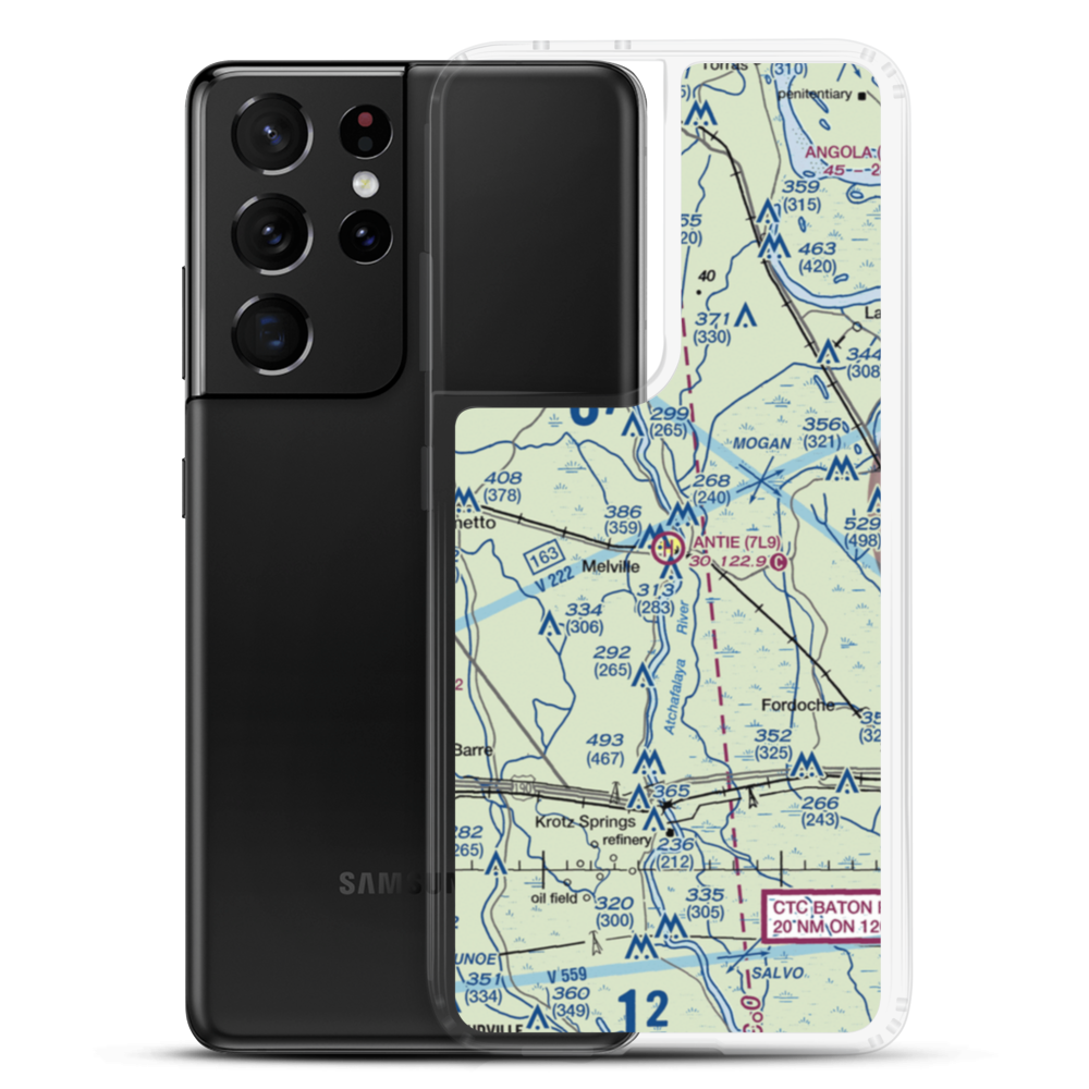 Pete Antie Municipal Heliport (7L9) VFR Sectional Samsung Case Samsung Galaxy S21 Ultra model shown