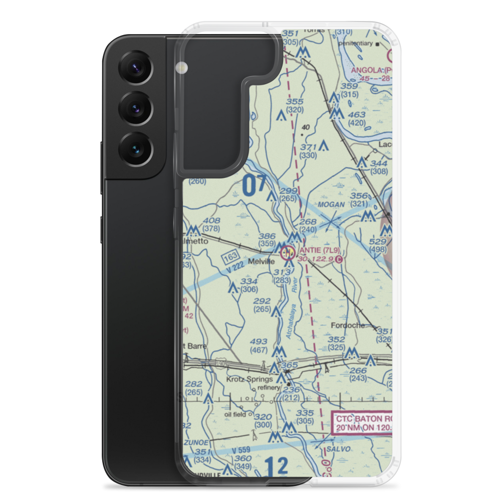 Pete Antie Municipal Heliport (7L9) VFR Sectional Samsung Case Samsung Galaxy S22 Plus model shown