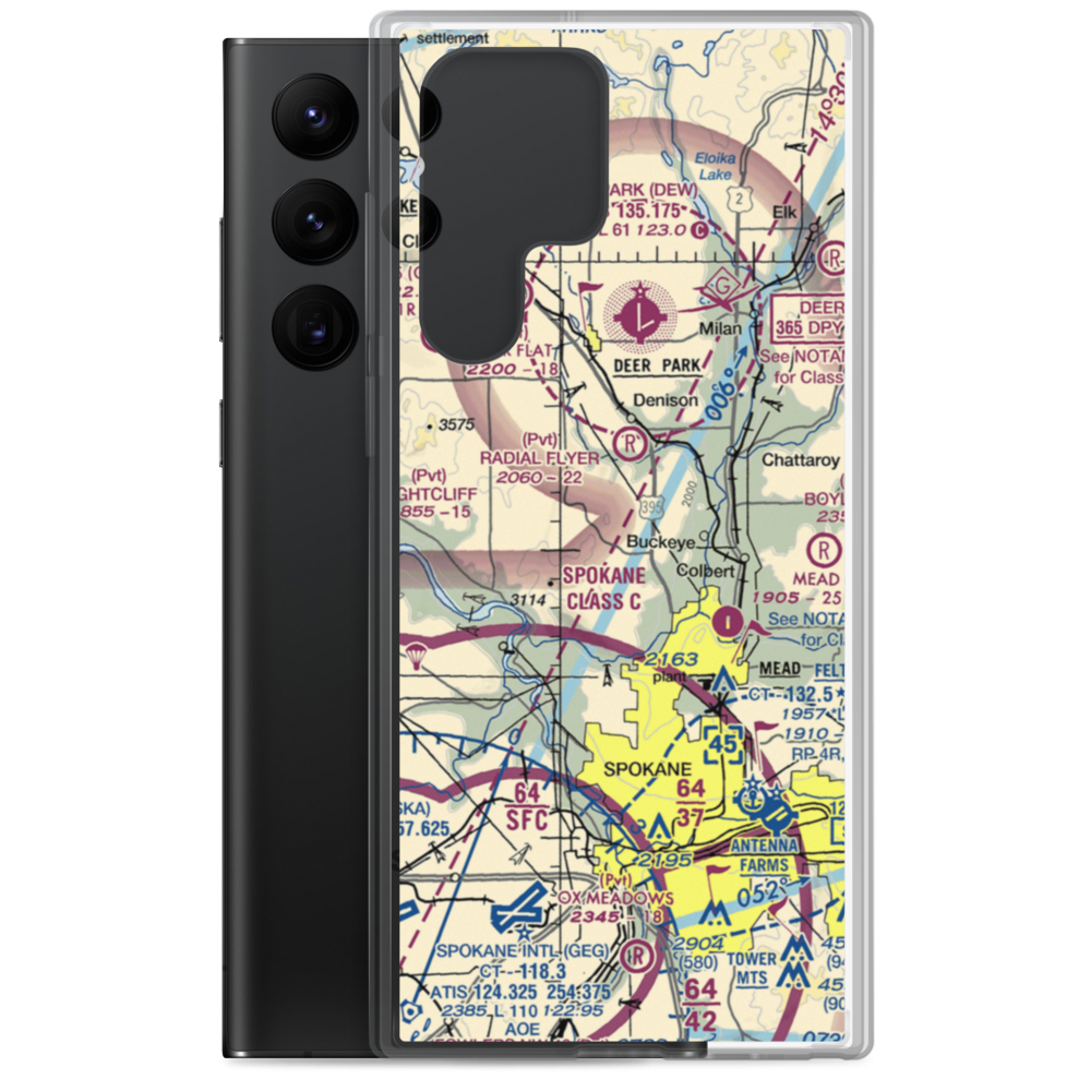 Pete's Airport (WN14) VFR Sectional Samsung Case Samsung Galaxy S22 Ultra model shown