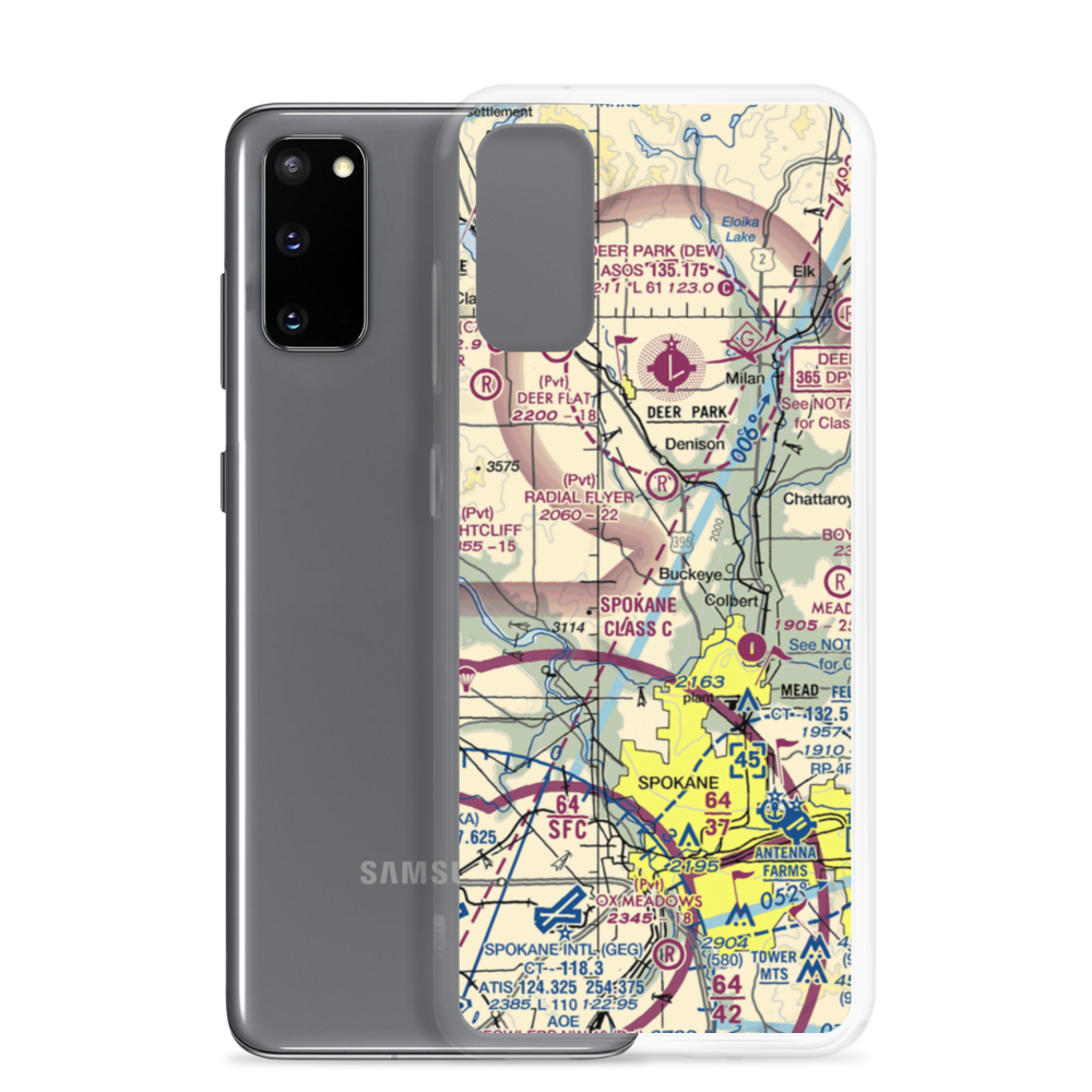 Pete's Airport (WN14) VFR Sectional Samsung Case Samsung Galaxy S20 model shown