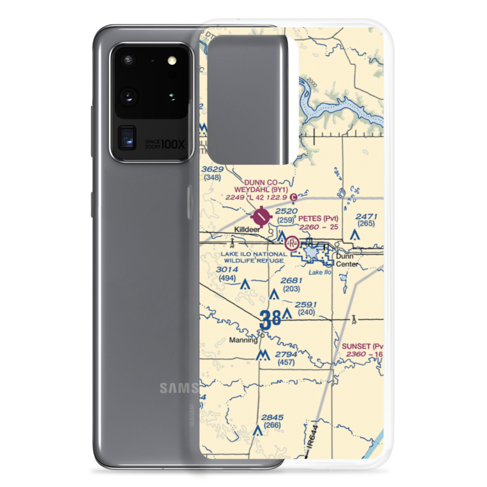 Pete's Port Airport (55ND) VFR Sectional Samsung Case Samsung Galaxy S20 Ultra model shown
