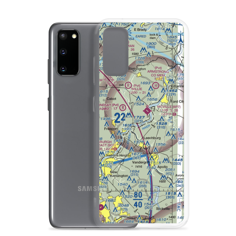 Pete's Water Landing Seaplane Base (0PN1) VFR Sectional Samsung Case Samsung Galaxy S20 model shown