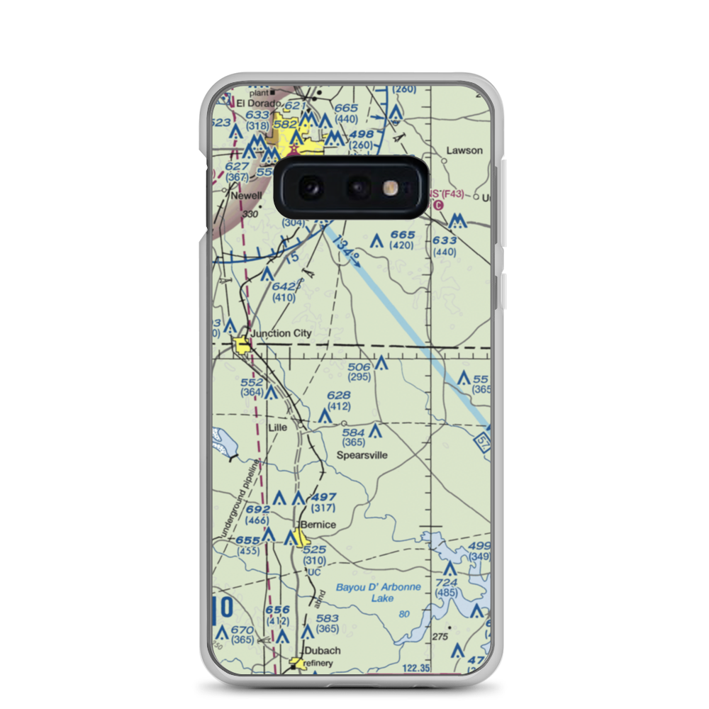 Peter Creek Ranch Airport (LA58) VFR Sectional Samsung Case Samsung Galaxy S10e model shown