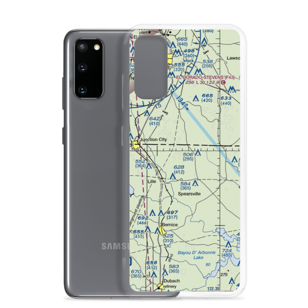 Peter Creek Ranch Airport (LA58) VFR Sectional Samsung Case Samsung Galaxy S20 model shown